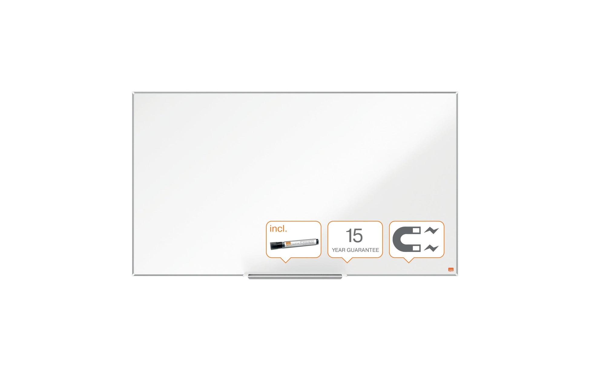 Nobo Whiteboard – 122,2 × 69,1 cm, lackierter Stahl, magnetisch
