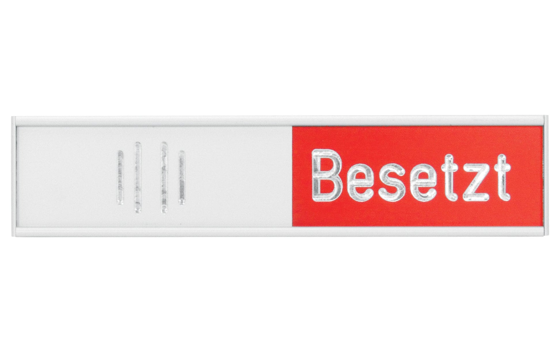 Franken Türschild Frei/Besetzt – 102 × 27,4 mm – Aluminium – Silber