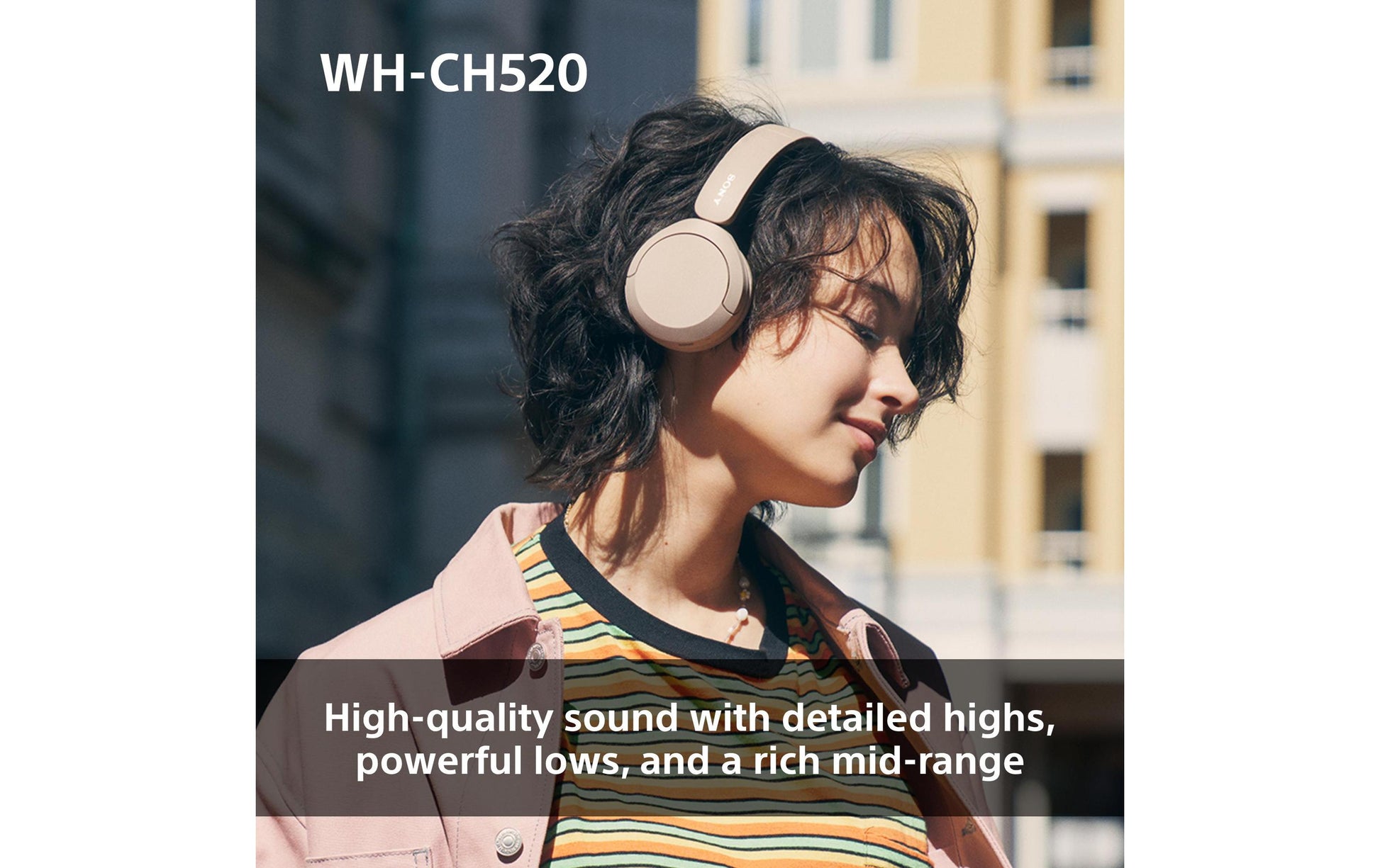 Sony WH-CH520 – Duo Headset – Bluetooth – Gelb – bis 50 h