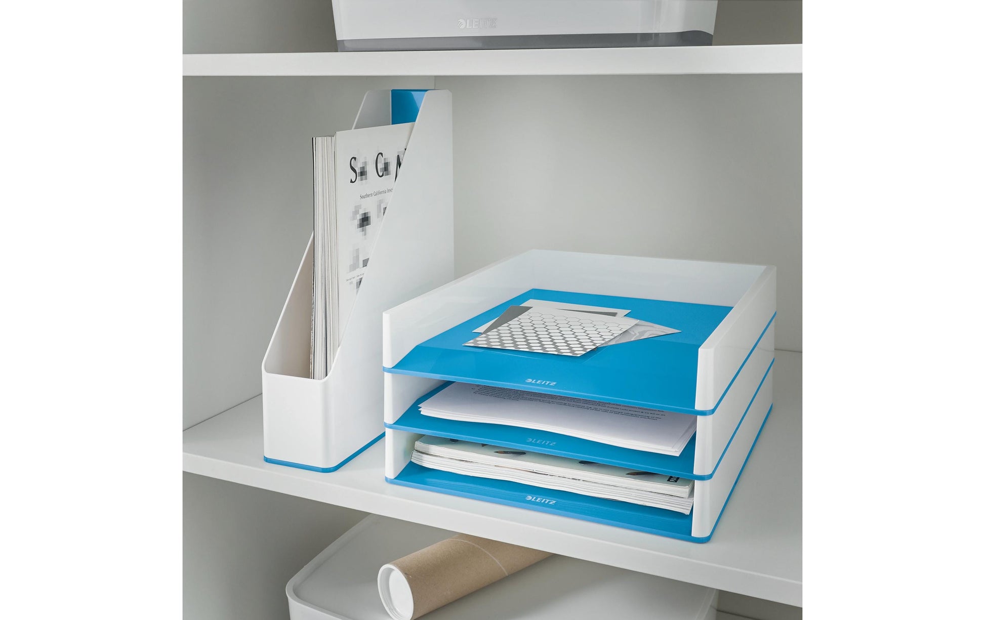 Leitz Briefkorb – Kunststoff, metallisch, blau