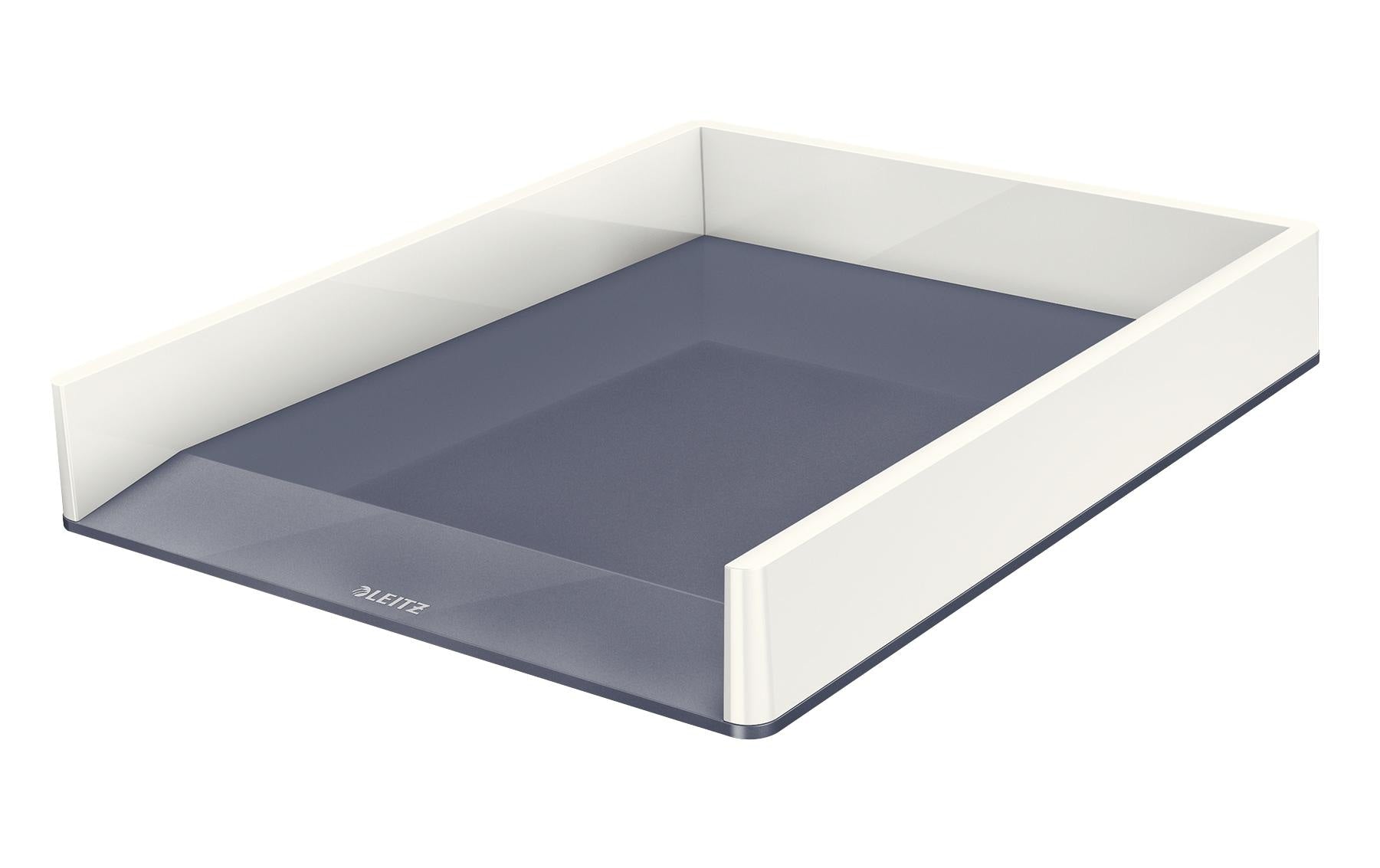 Leitz Briefkorb – Kunststoff, metallisch, weiss, Serie 53611001