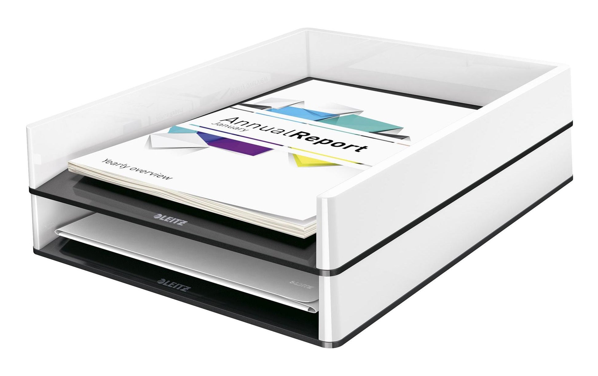 Leitz Briefkorb – Kunststoff, Schwarz, Weiss, Serie 53611095