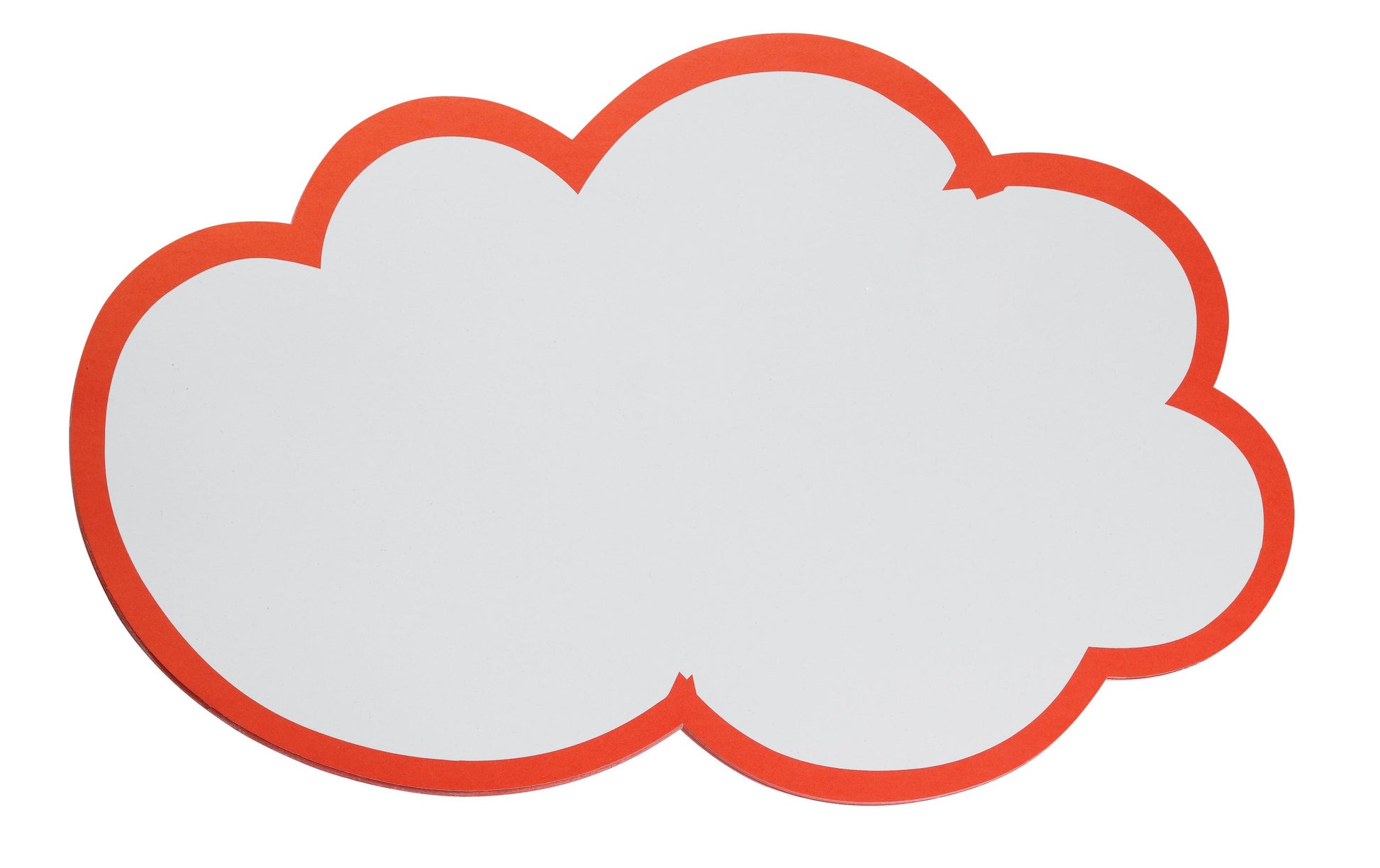 Franken Moderationskarten Wolke – 62 × 37 cm, grau/rot, 170 g/m² Papier, 20 Stk.