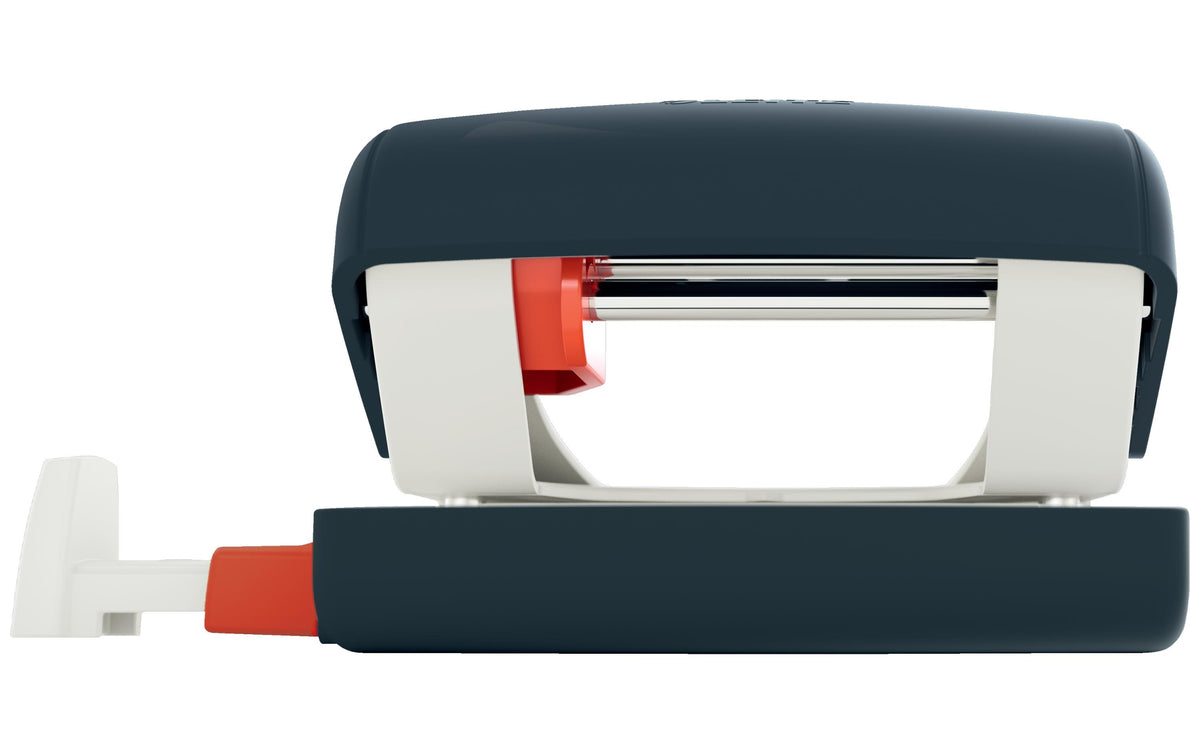 Leitz Bürolocher 50040061 – 2-Loch, Lochabstand 80 mm, 30 Blatt, bis A4, Ø5,5 mm – Blau – Metall