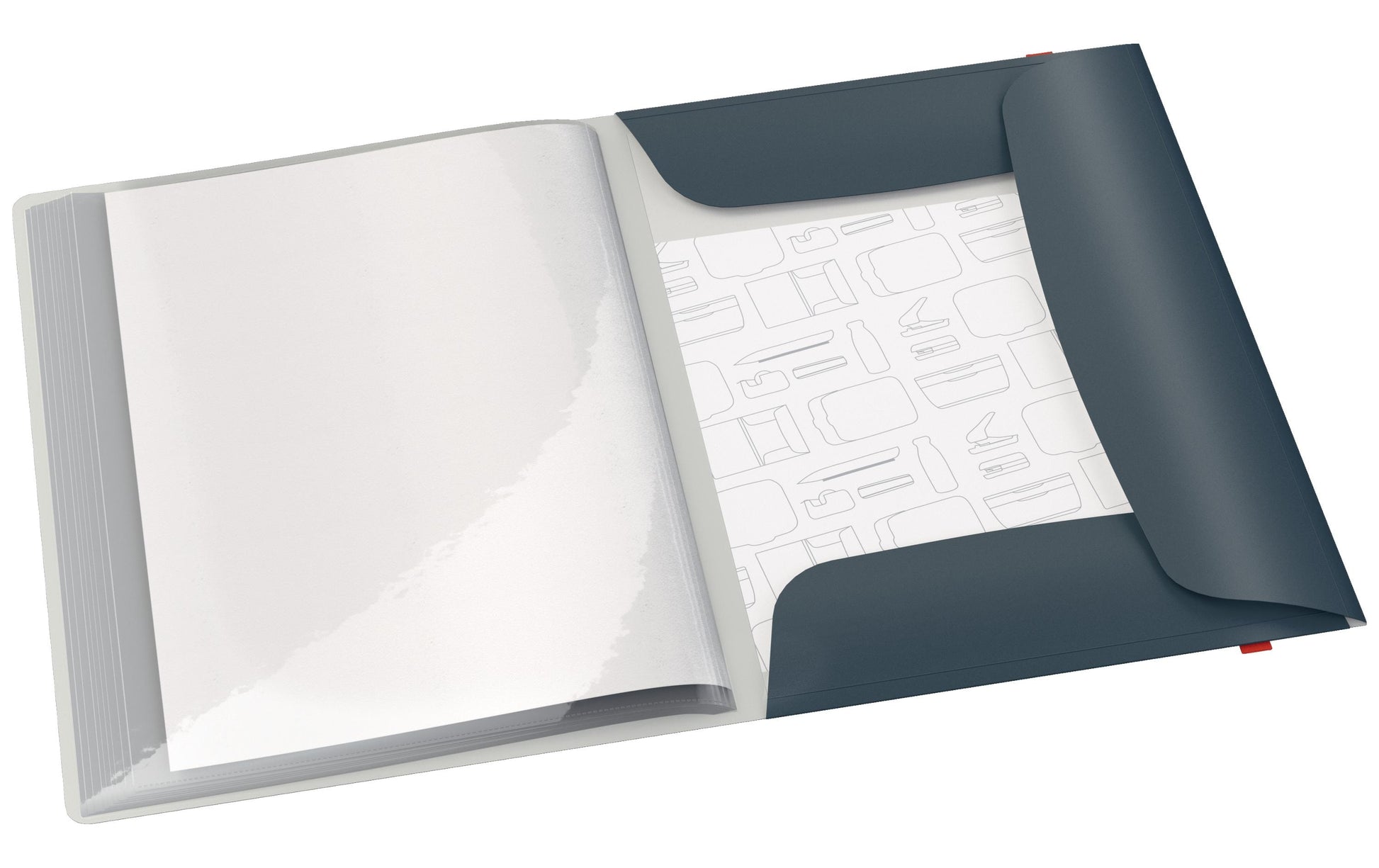 Leitz Cosy Sichtbuch A4, 20 Hüllen, PP, matt, Gummibandverschluss, grau