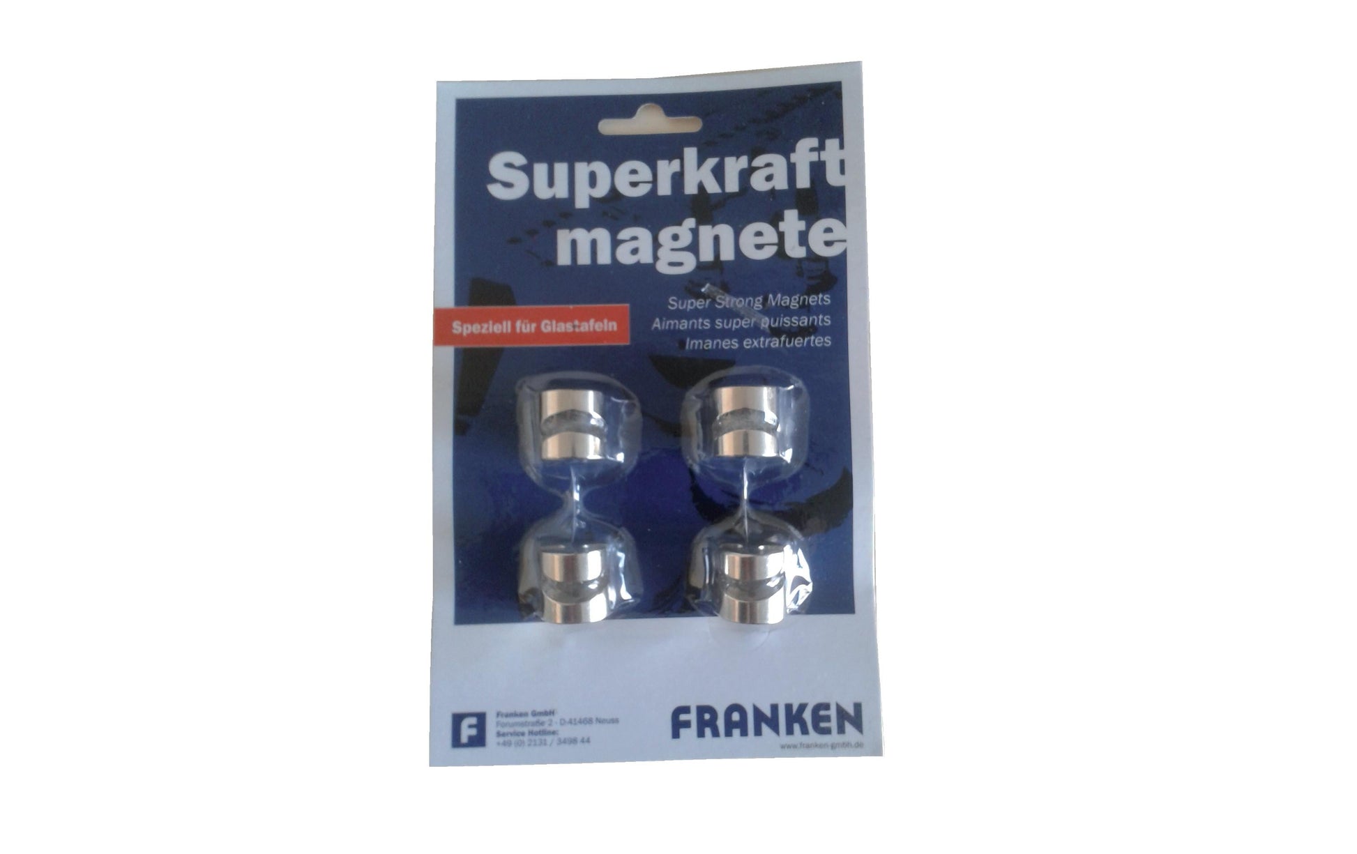 Franken Magnethaken – Ø 16 mm, 4 Stk., silber