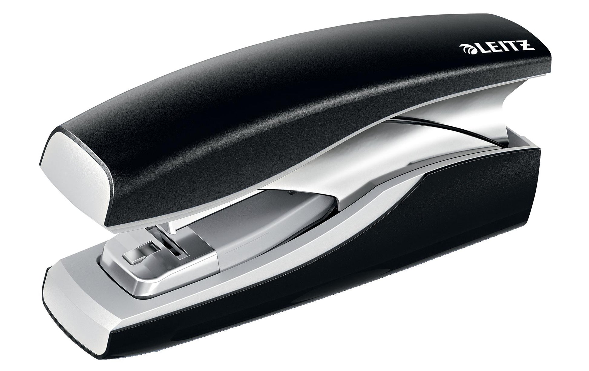 Leitz NeXXt – Hefter, 30 Blatt, Flat-Clinch, geschlossene Heftung, Oberlade-Mechanik, schwarz