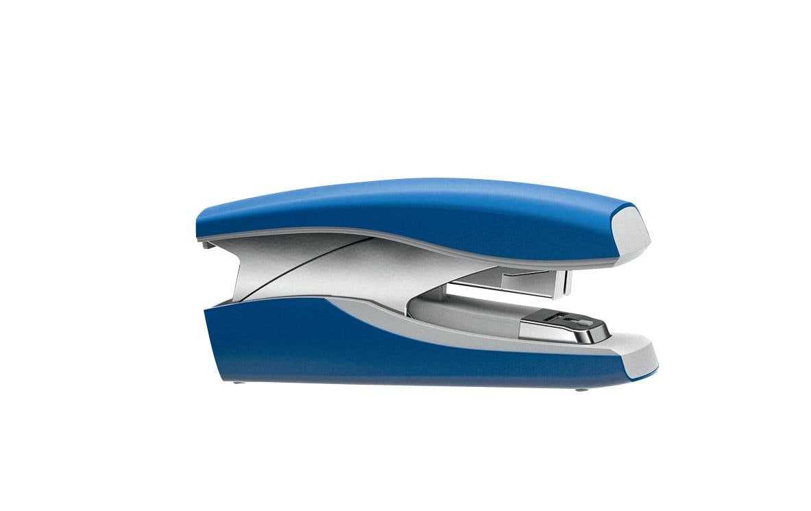 Leitz NeXXt Softpress – Hefter, 30 Blatt, Flat-Clinch, Oberlademechanik, geschlossene Heftung, blau