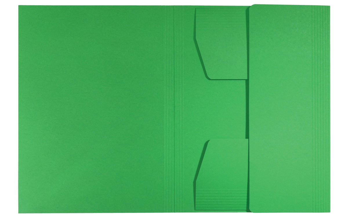 Leitz Einlagemappe Recycle A4 – Kunststoff, Grün, 3 Klappen, bis 250 Blatt