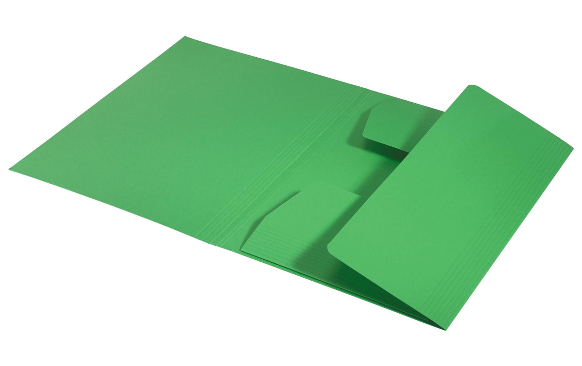 Leitz Einlagemappe Recycle A4 – Kunststoff, Grün, 3 Klappen, bis 250 Blatt