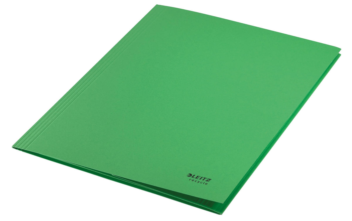 Leitz Einlagemappe Recycle A4 – Kunststoff, Grün, 3 Klappen, bis 250 Blatt