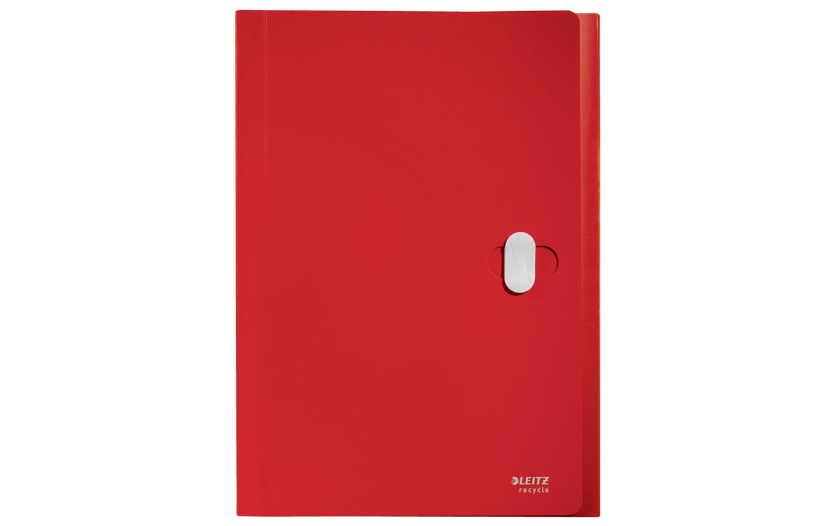 Leitz Dokumentenmappe A4 – 6 Fächer, Kunststoff, Rot, bis 250 Blatt
