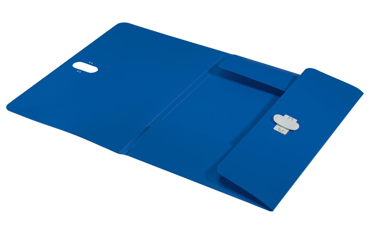 Leitz Dokumentenmappe A4 – 1 Fach, Kunststoff, Blau, 3 Klappen, bis 150 Blatt