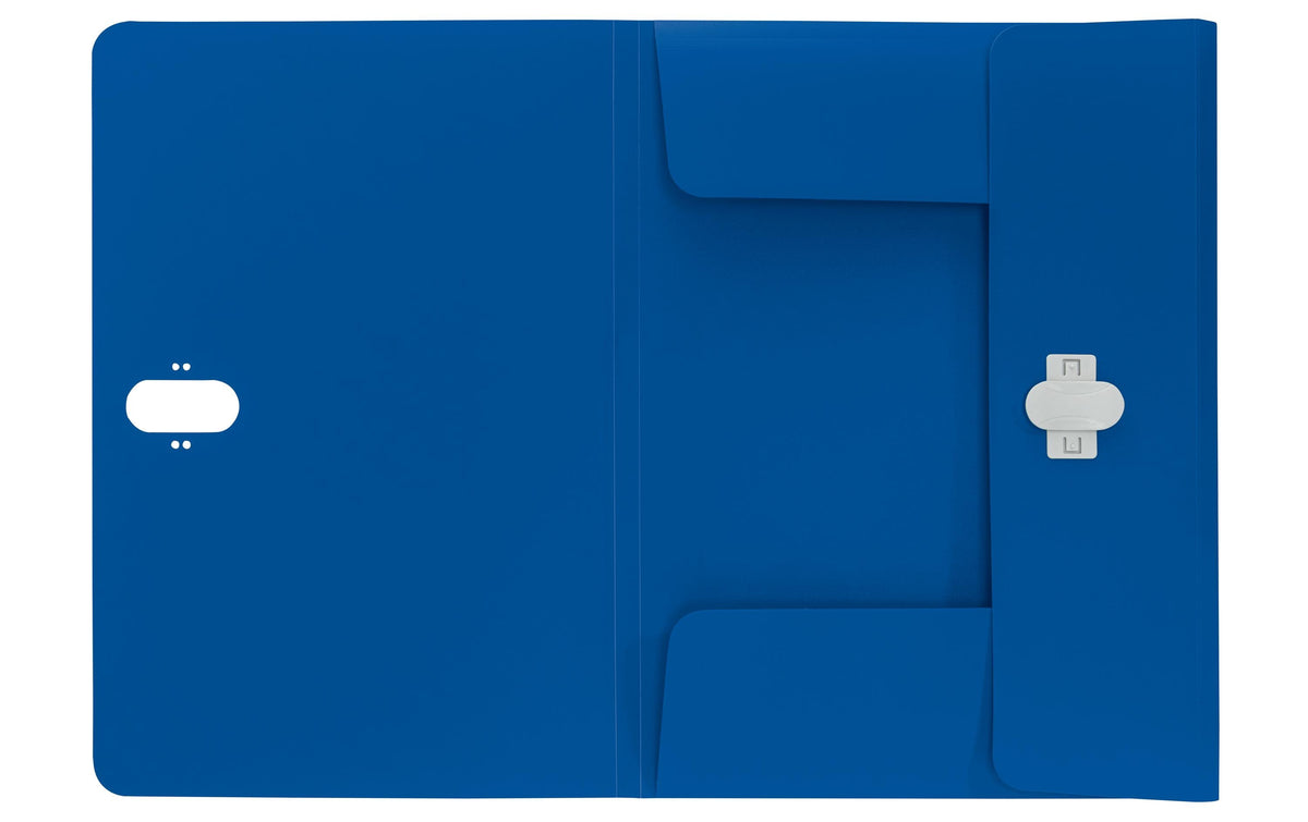 Leitz Dokumentenmappe A4 – 1 Fach, Kunststoff, Blau, 3 Klappen, bis 150 Blatt