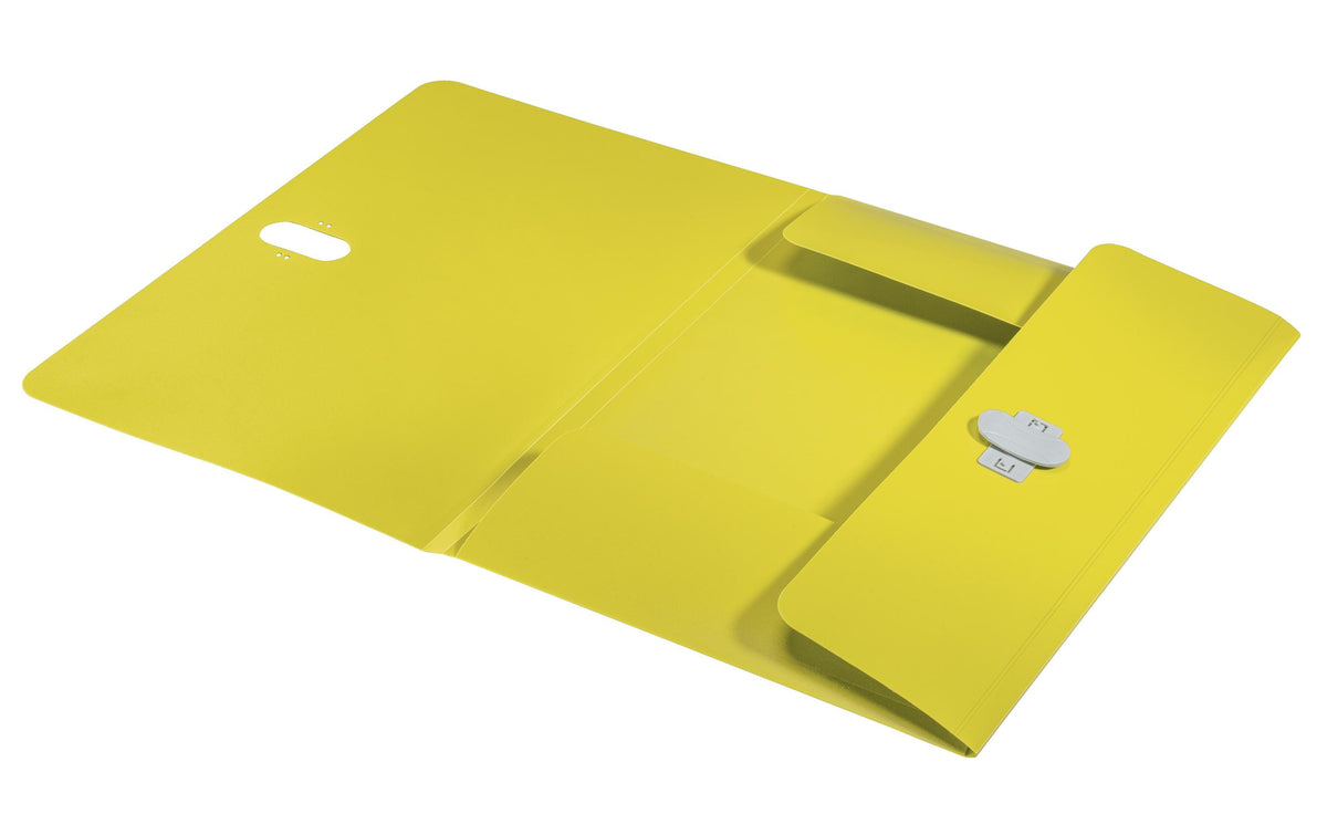 Leitz Dokumentenmappe A4 – 1 Fach, Kunststoff, Gelb, bis 150 Blatt