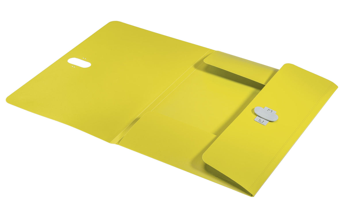 Leitz Dokumentenmappe A4 – 1 Fach, Kunststoff, Gelb, bis 150 Blatt