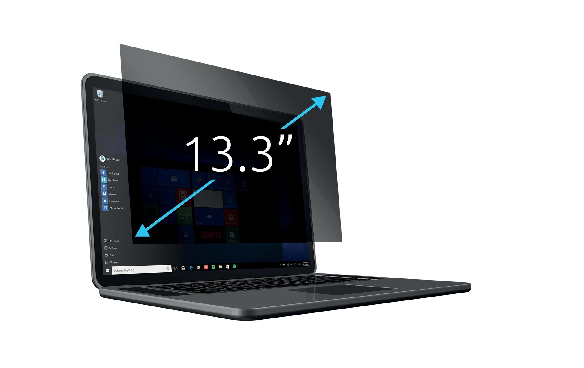 Kensington Displayschutz für Notebooks bis 13,3" – schwarz