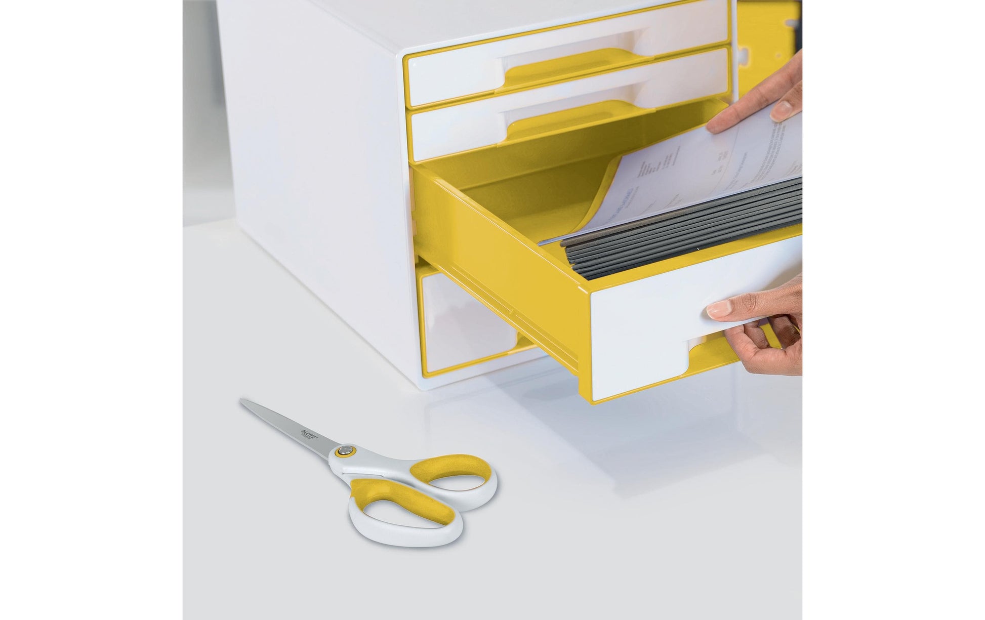 Leitz Universalschere WOW – weiss, gelb