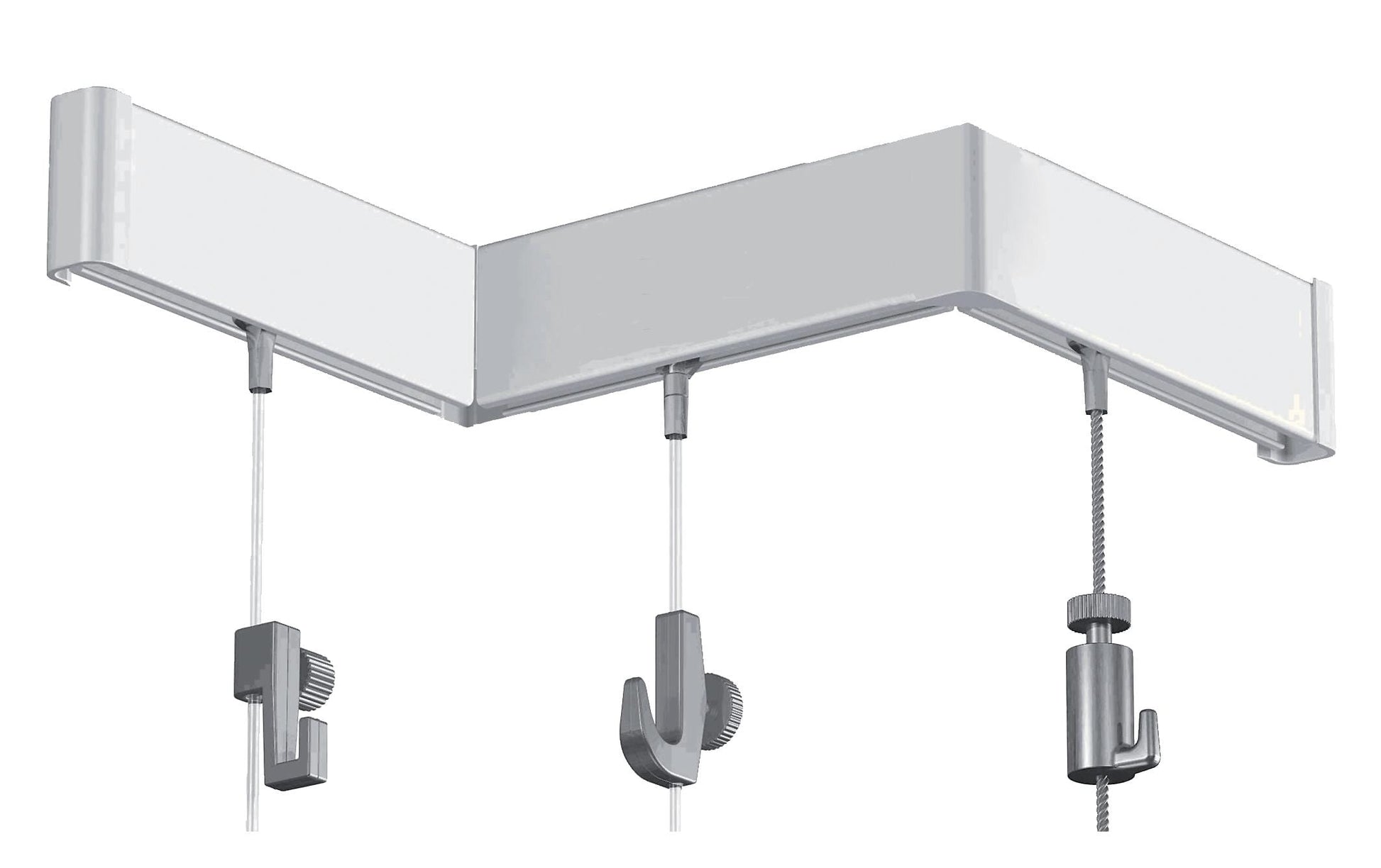 Franken Wandhalterung GSS1 09 – mit Schrauben – Weiss – Aluminium – 2'000×50 mm – 1 Stk.