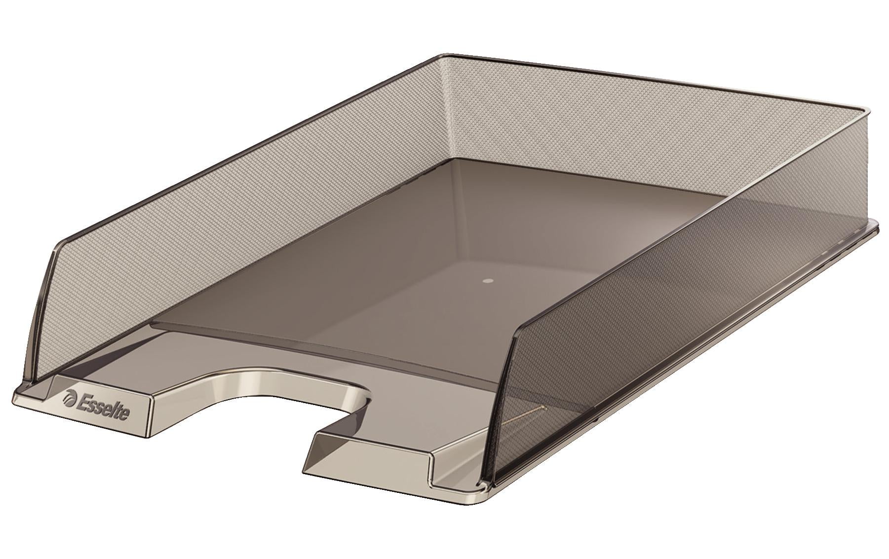Esselte Europost – Briefkorb für A4, grau transparent, 254 × 61 × 350 mm