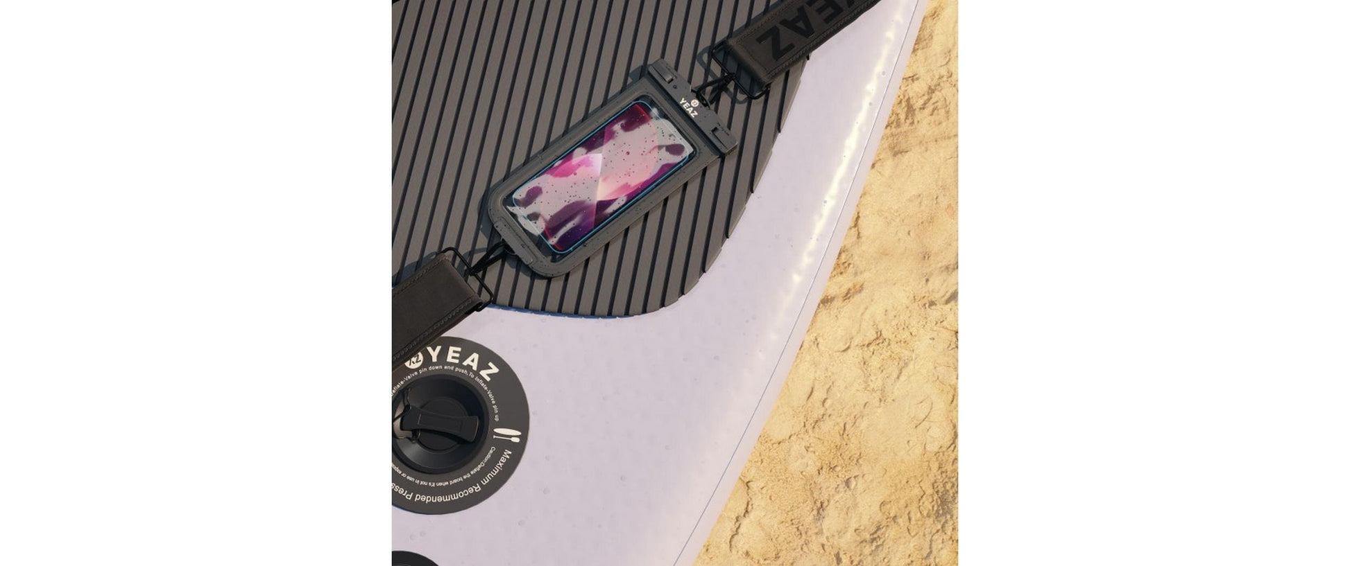 YEAZ Wasserdichte Smartphone-Tasche OCEAN SHOT – für Smartphones – schwarz – wasserdicht