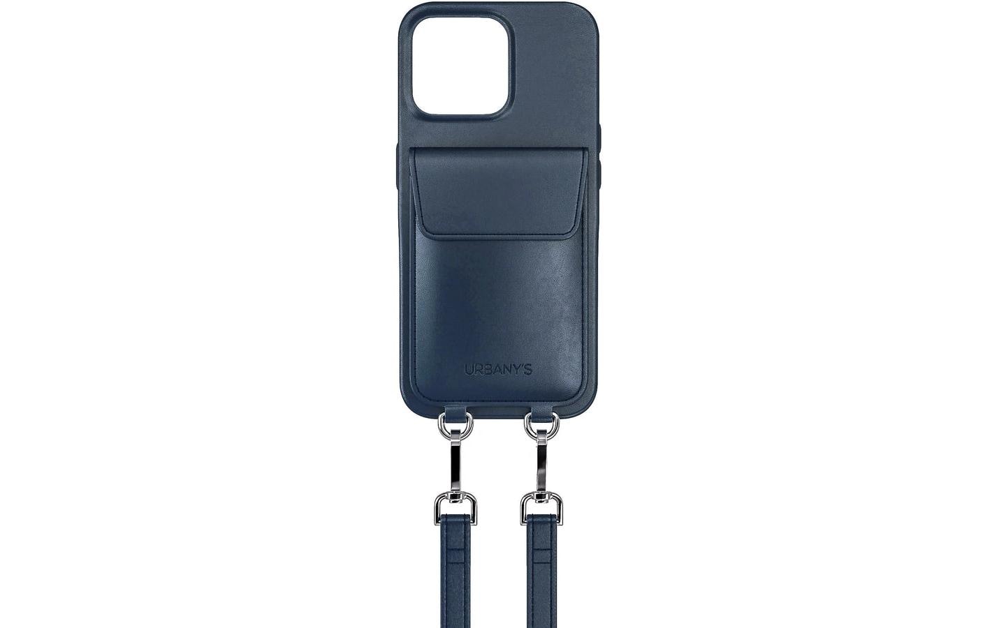 Urbany's Urbanys – Halskette-Hülle – für Apple iPhone 16 Pro Max – Deep Sea – mit Kartenfach, mit Kordel