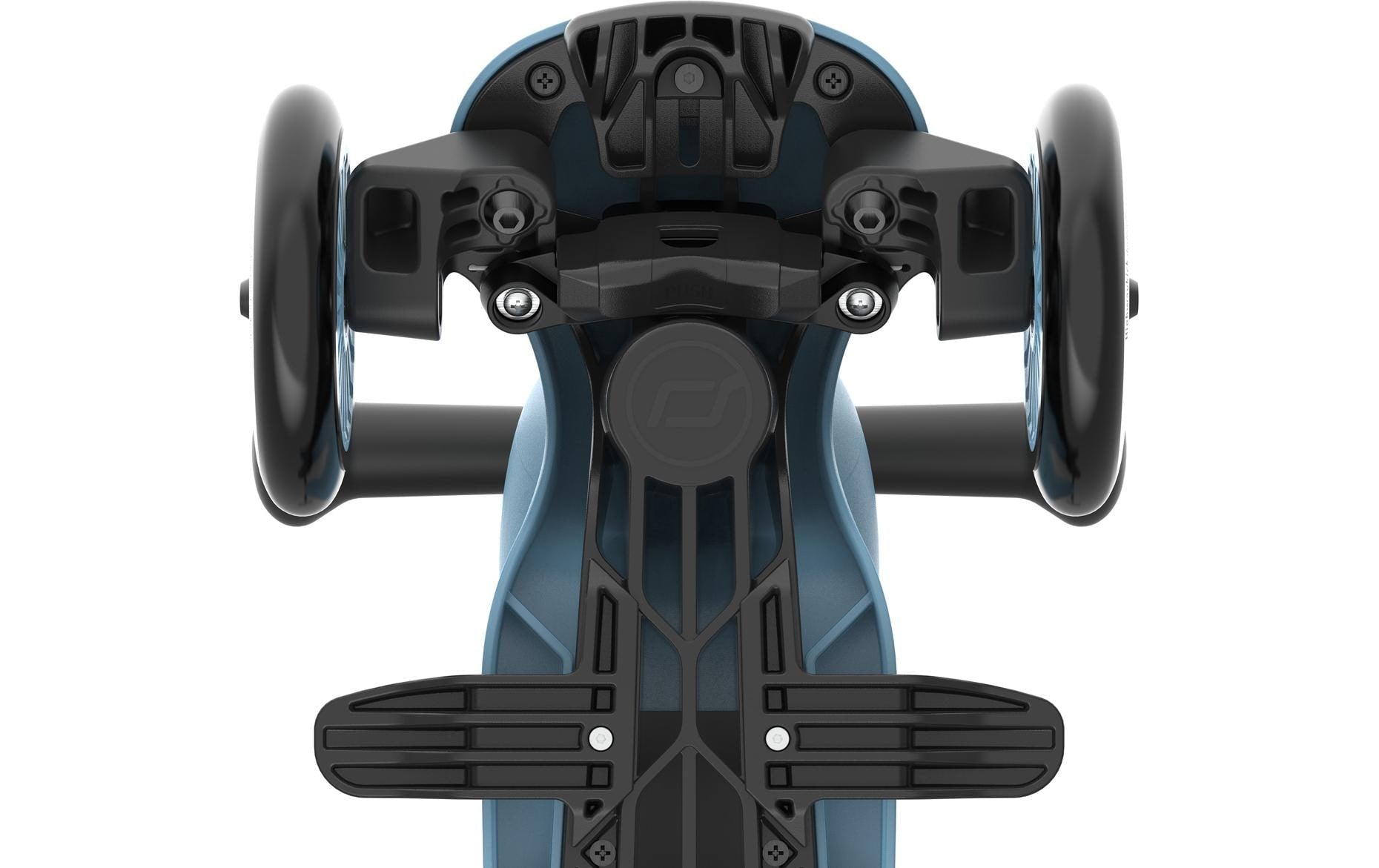 Scoot & Ride Dreirad – Lenker- und Sitzhöhe verstellbar, Fussbremse – ab 3 Jahren – belastbar 50 kg – grau/blau