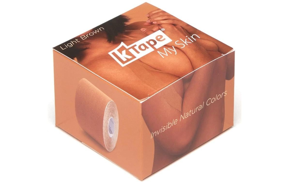 K-Tape Binde My Skin – 50 mm × 5 m, hellbraun, Baumwolle/Elastan, wasserabweisend