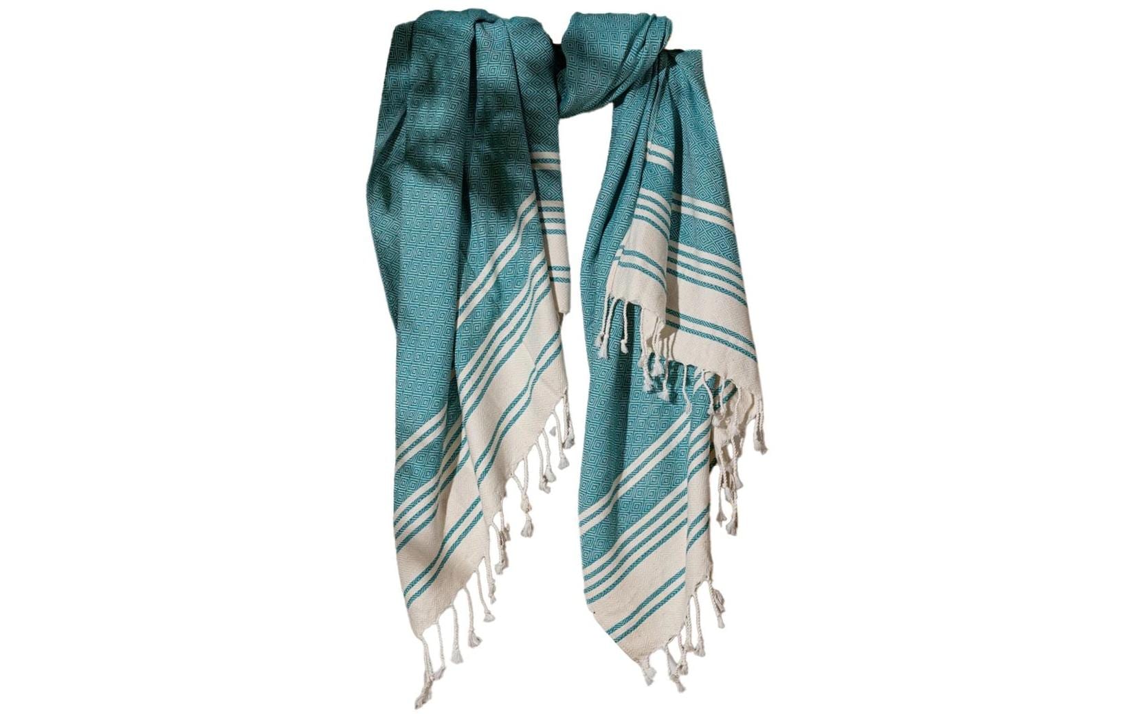 Foutastic Strandtuch New Diamond – 90 × 170 cm, Dunkelgrün, 60% Baumwolle/40% Polyester