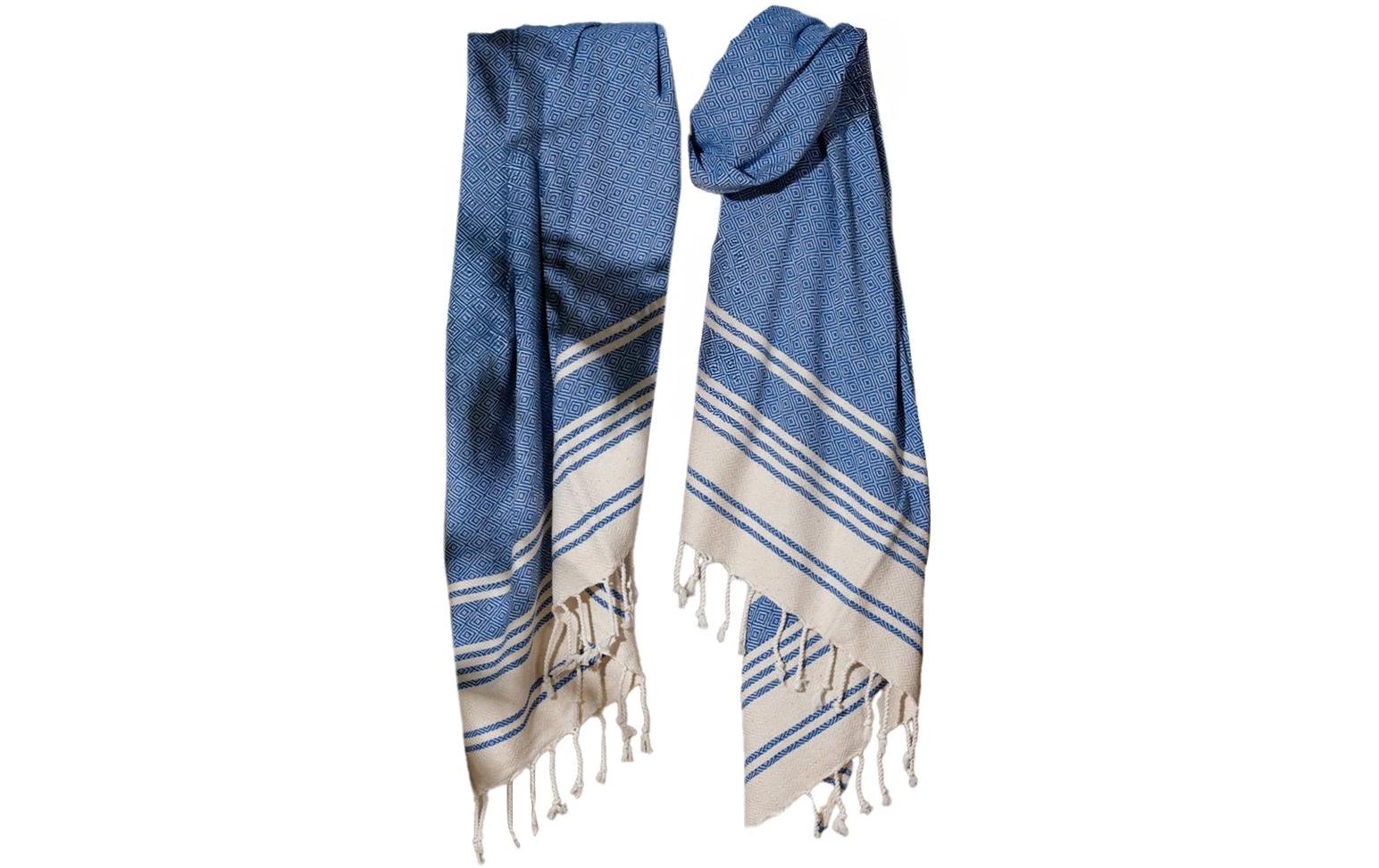 Foutastic Strandtuch New Diamond – 90 × 170 cm, Dunkelblau, 60% Baumwolle/40% Polyester