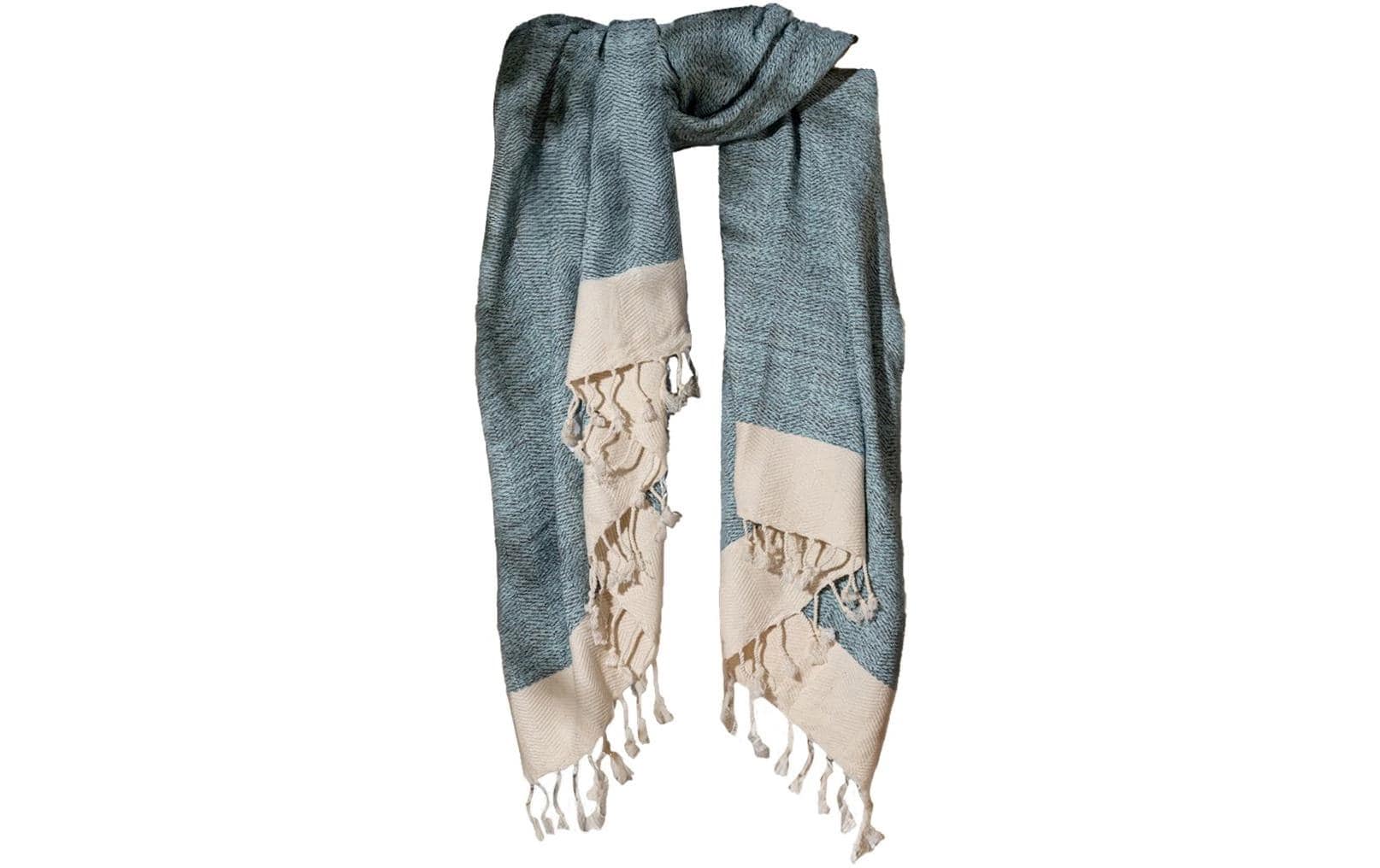 Foutastic Strandtuch Baliksirti – 90 × 180 cm, Beige/Mint, 90% Baumwolle/10% Polyester