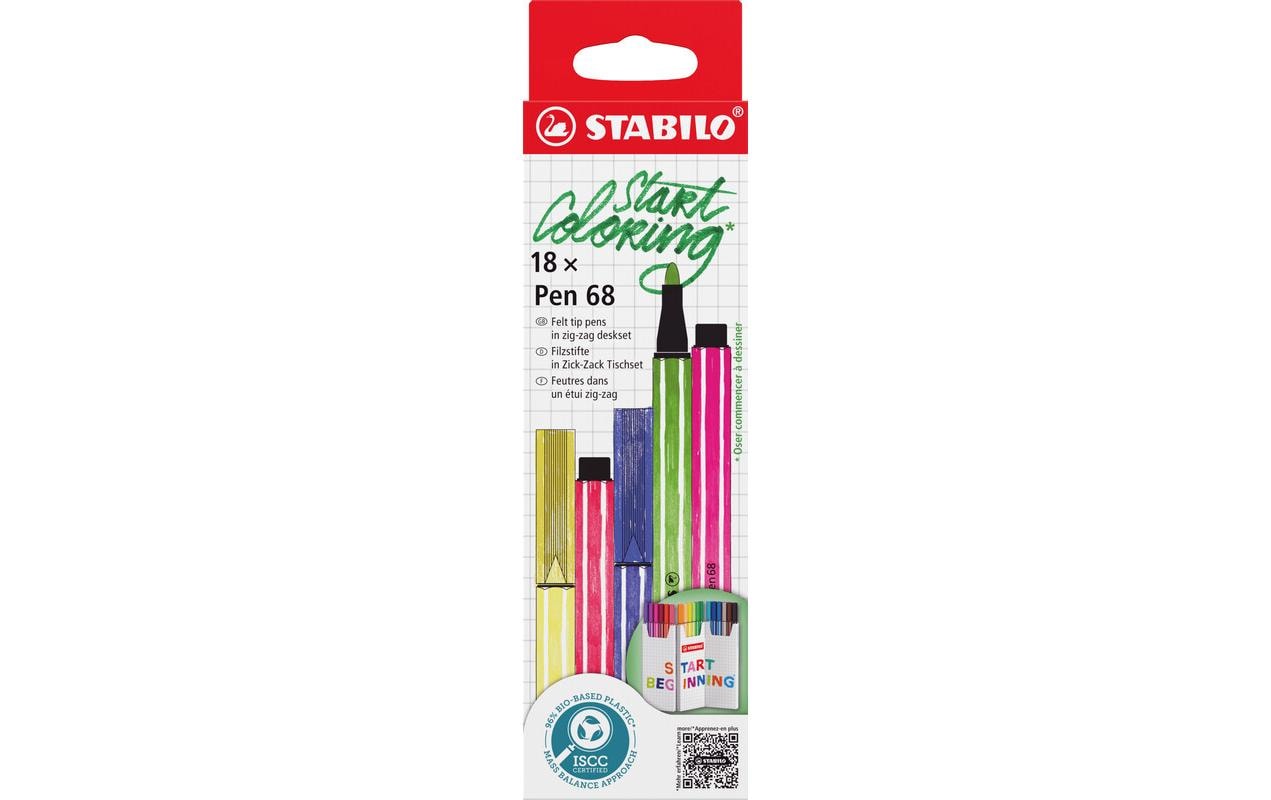 STABILO Filzstifte, Strichbreite 1 mm, 18 Farben