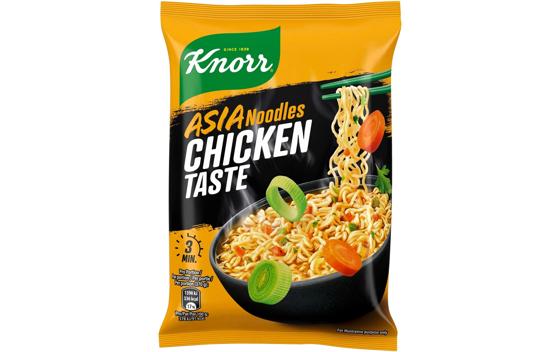 Knorr Asia Instantnudeln Poulet – 3×70 g