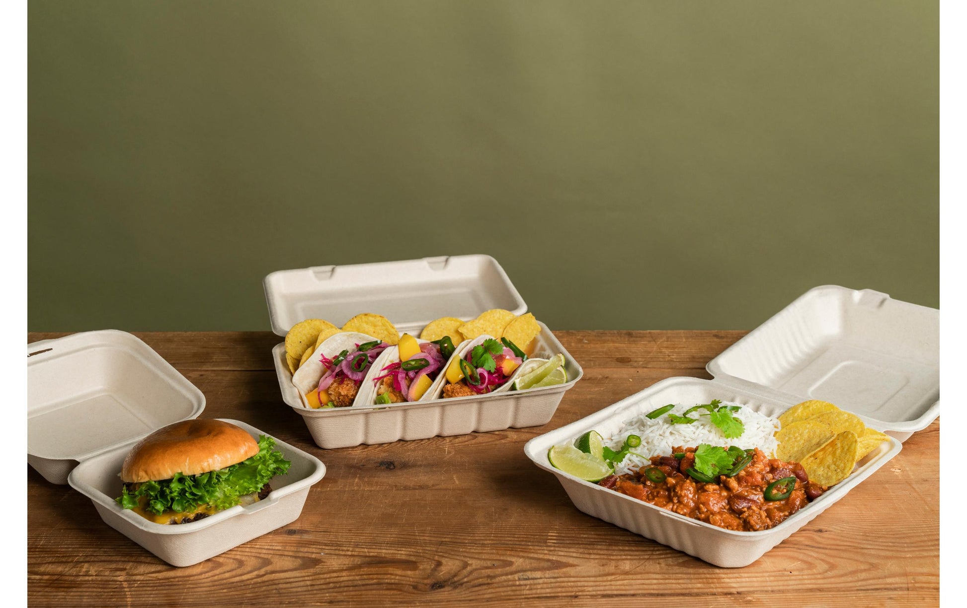 BioPak Take-away-Box, Bagasse (Zuckerrohr) – 475 ml 150×150×40 mm, braun