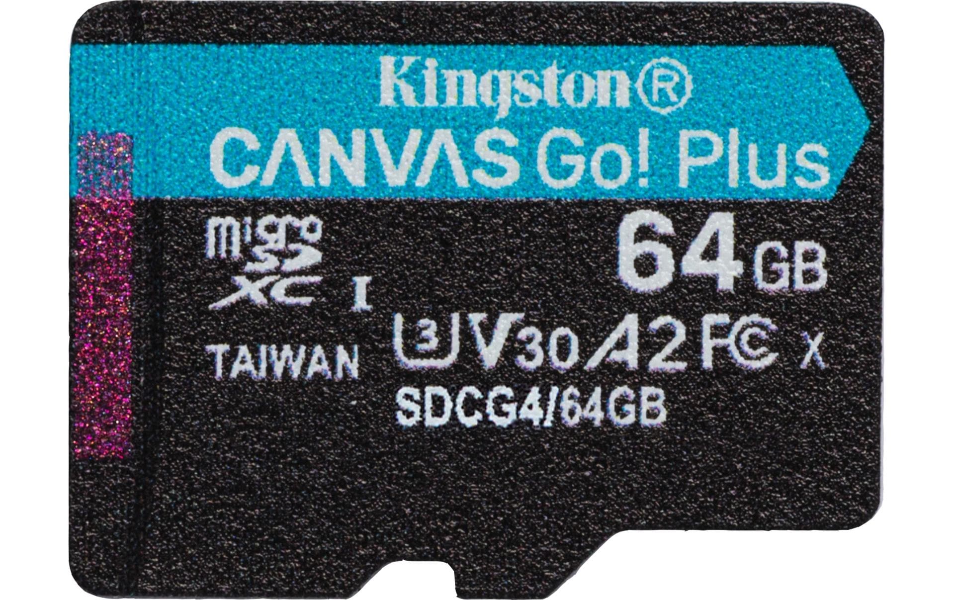 Kingston Technology Kingston Canvas Go Plus 200R Speichergerät – 64 GB, microSDXC, A2/U3 ohne Adapter