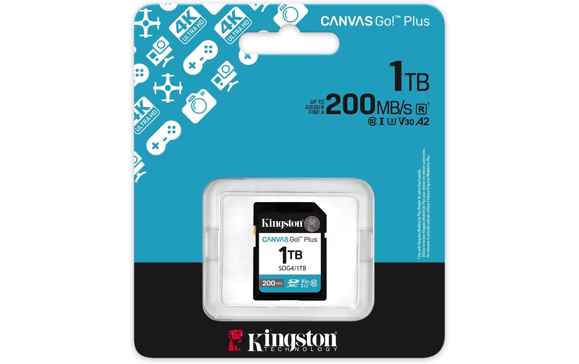 Kingston Technology Kingston Canvas Go Plus 200R Speichergerät – 1 TB, SDXC UHS-I, U3 V30 200 MB/s