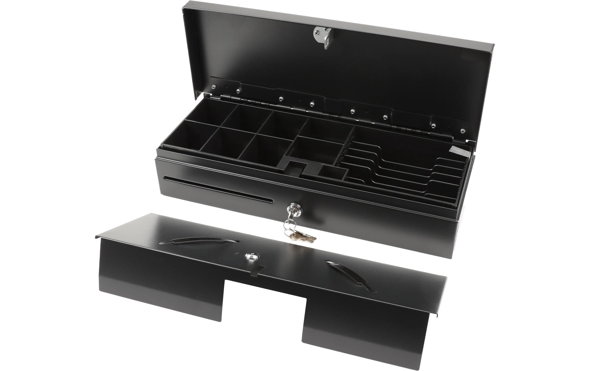 Olympia Kassenschublade, 460 mm × 100 mm × 465 mm, Stahl, Schwarz, für CM 940, CM 941, CM 942 usw., HS-170