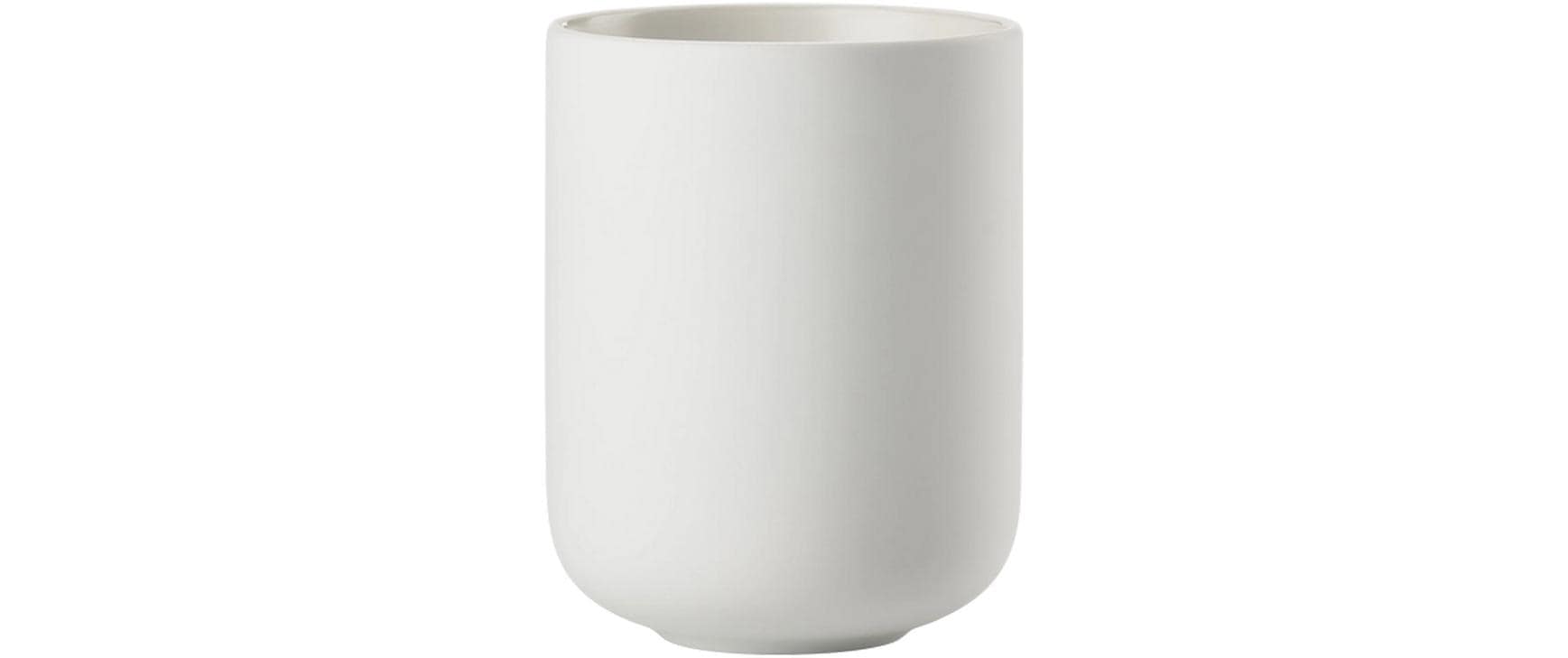 Zone Denmark Zahnbürstenhalter Sensu – Steingut, 7,4×7,4×9,5 cm, Weiss