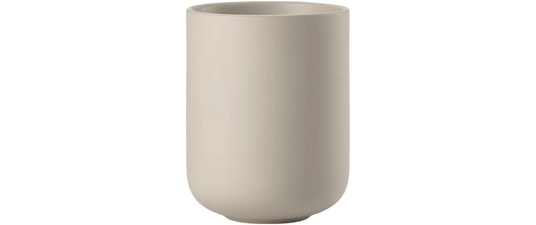 Zone Denmark Zahnbürstenhalter Sensu – 7,4×7,4×9,5 cm, Steingut, Sand