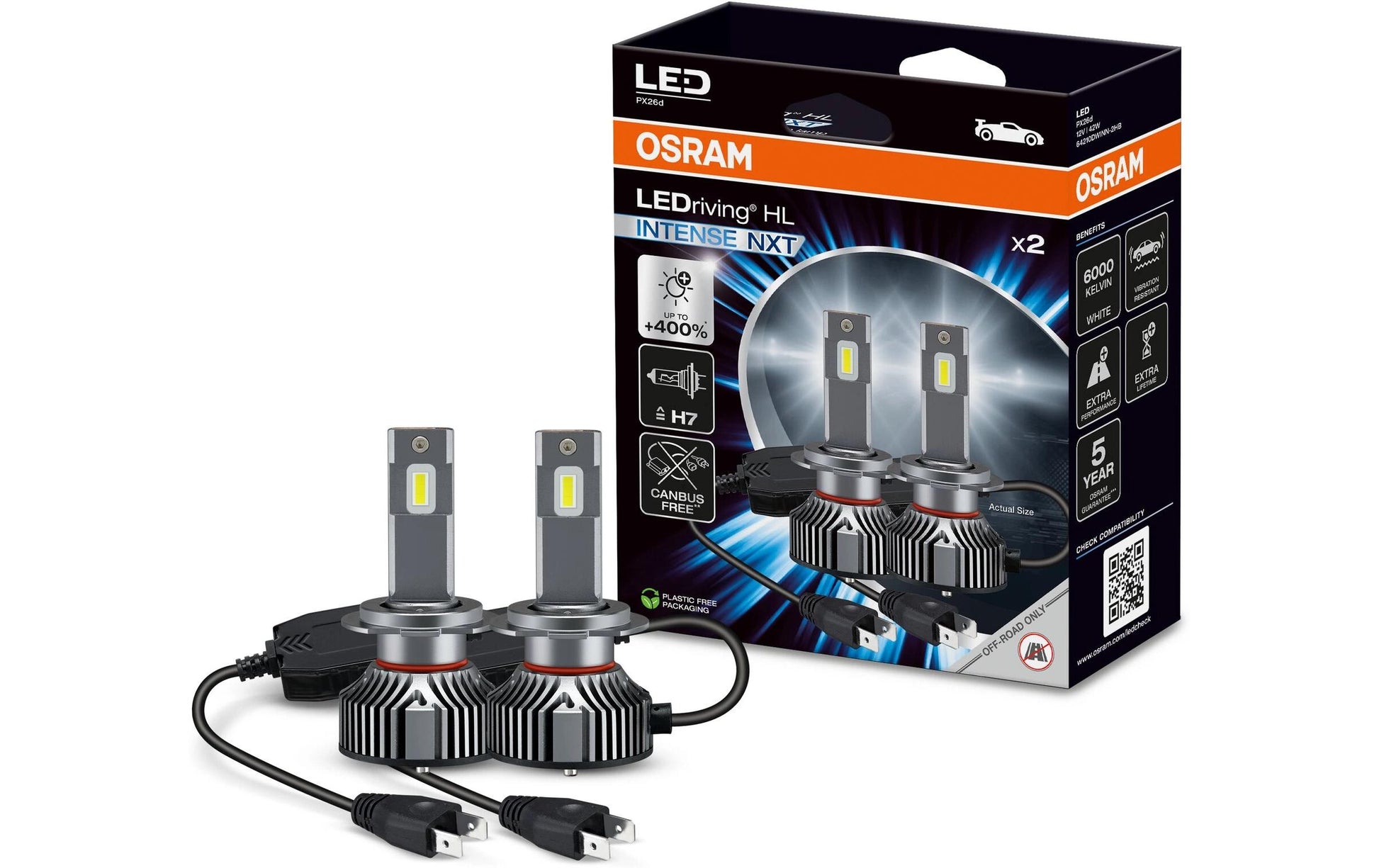 Osram LEDriving Off-Road LED Intense H7 Leuchtmittel – 21 W, Kaltweiss