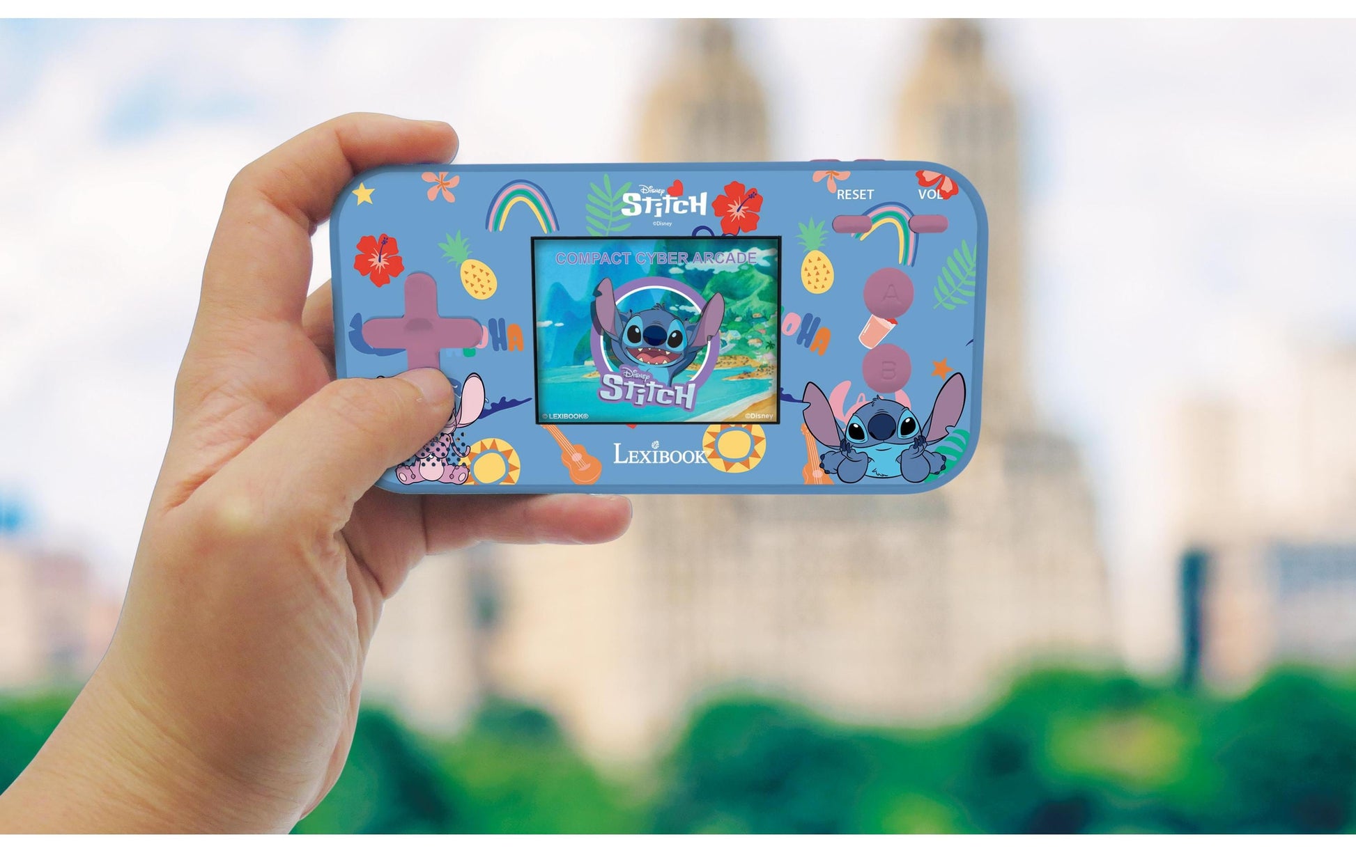 Lexibook Stitch Compact Cyber Arcade Spielzeug – 3 Batterien, ab 3 Jahren – Blau