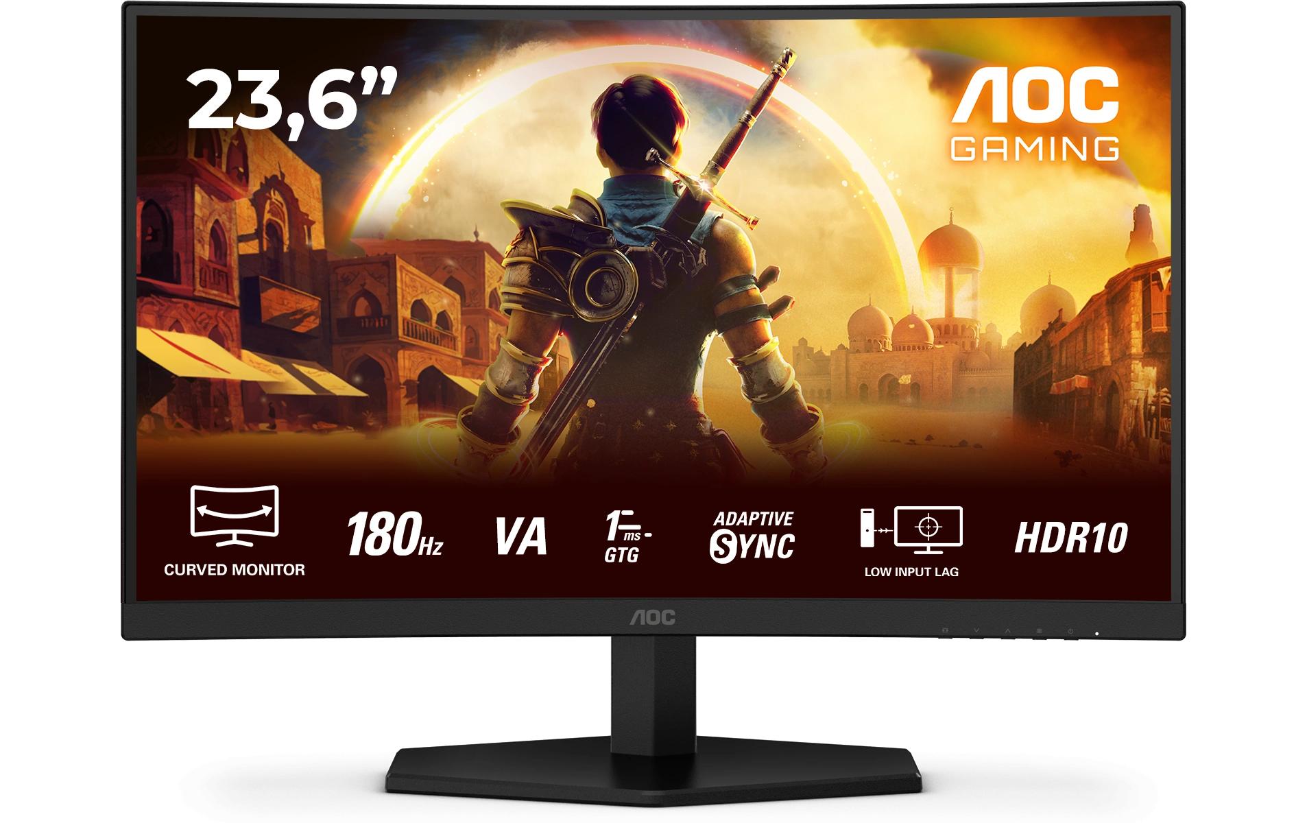 AOC G4 C24G42E – 23,6", Curved 1500R, 1920 × 1080 (Full HD), VA, 180 Hz, HDR10