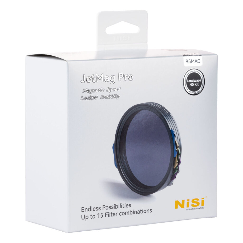 NiSi Filter-Kit – 95 mm ND1000/ND64/ND8, mit Tasche – für NiSi JetMag Pro 95MAG – Grau – 10er-Pack