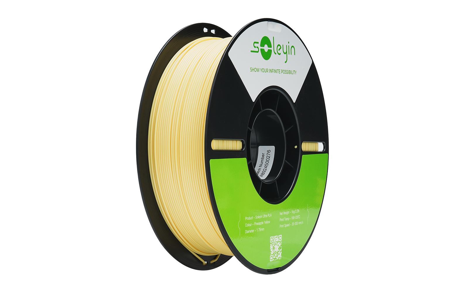 Creality 3D-Drucker-Filament Soleyin Ultra PLA 1,75 mm Gelb, 1 kg