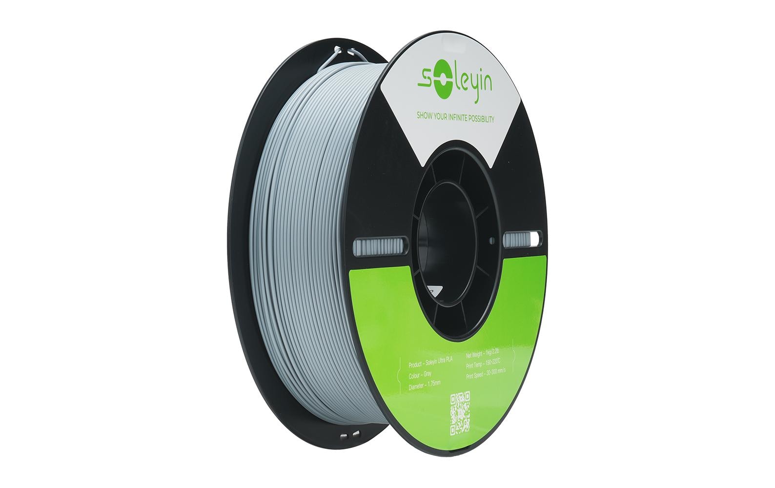 Creality 3D-Drucker-Filament Soleyin Ultra PLA 1,75 mm Grau, 1 kg