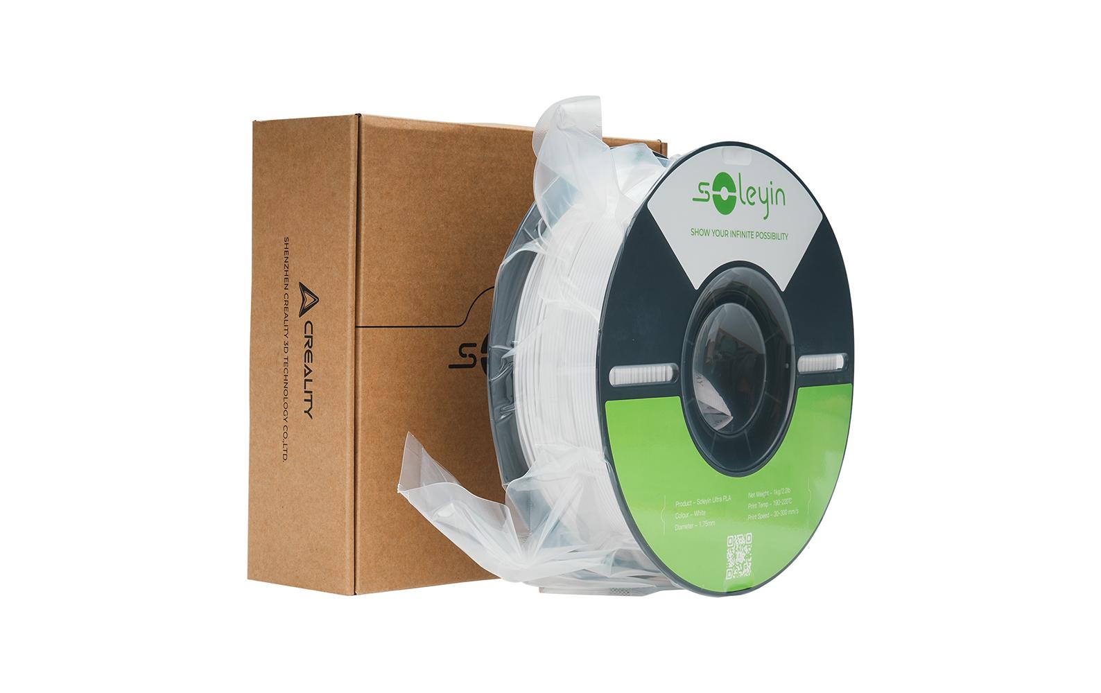 Creality 3D-Drucker-Filament Soleyin Ultra Hyper PLA 1,75 mm Weiss, 1 kg