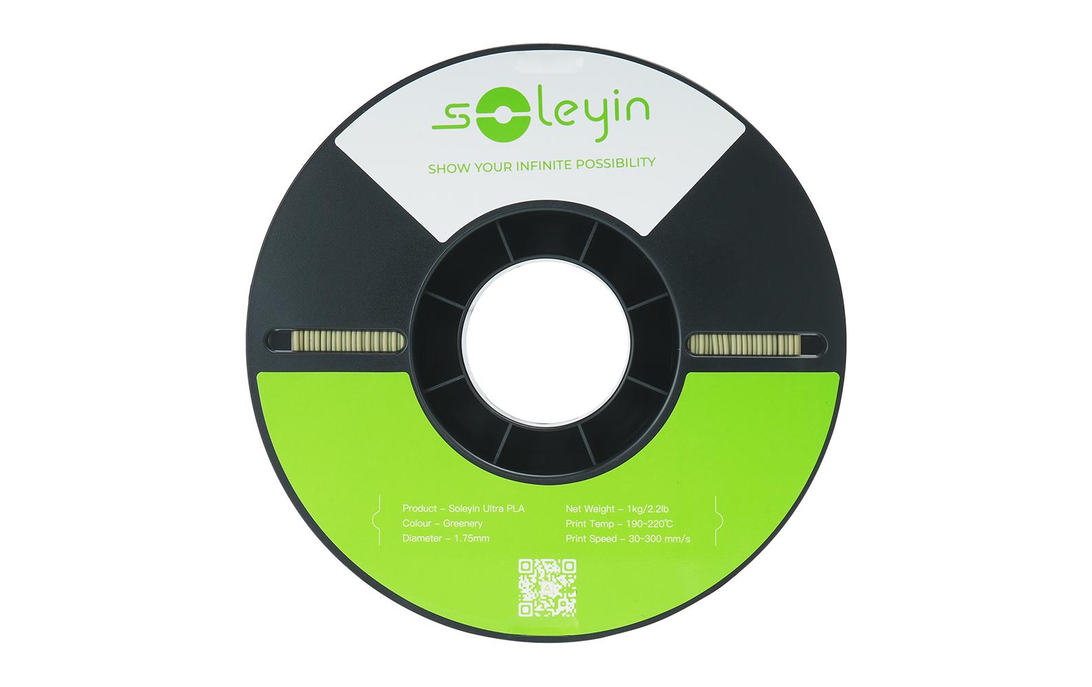 Creality 3D-Drucker-Filament Soleyin Ultra PLA 1,75 mm Grün, 1 kg