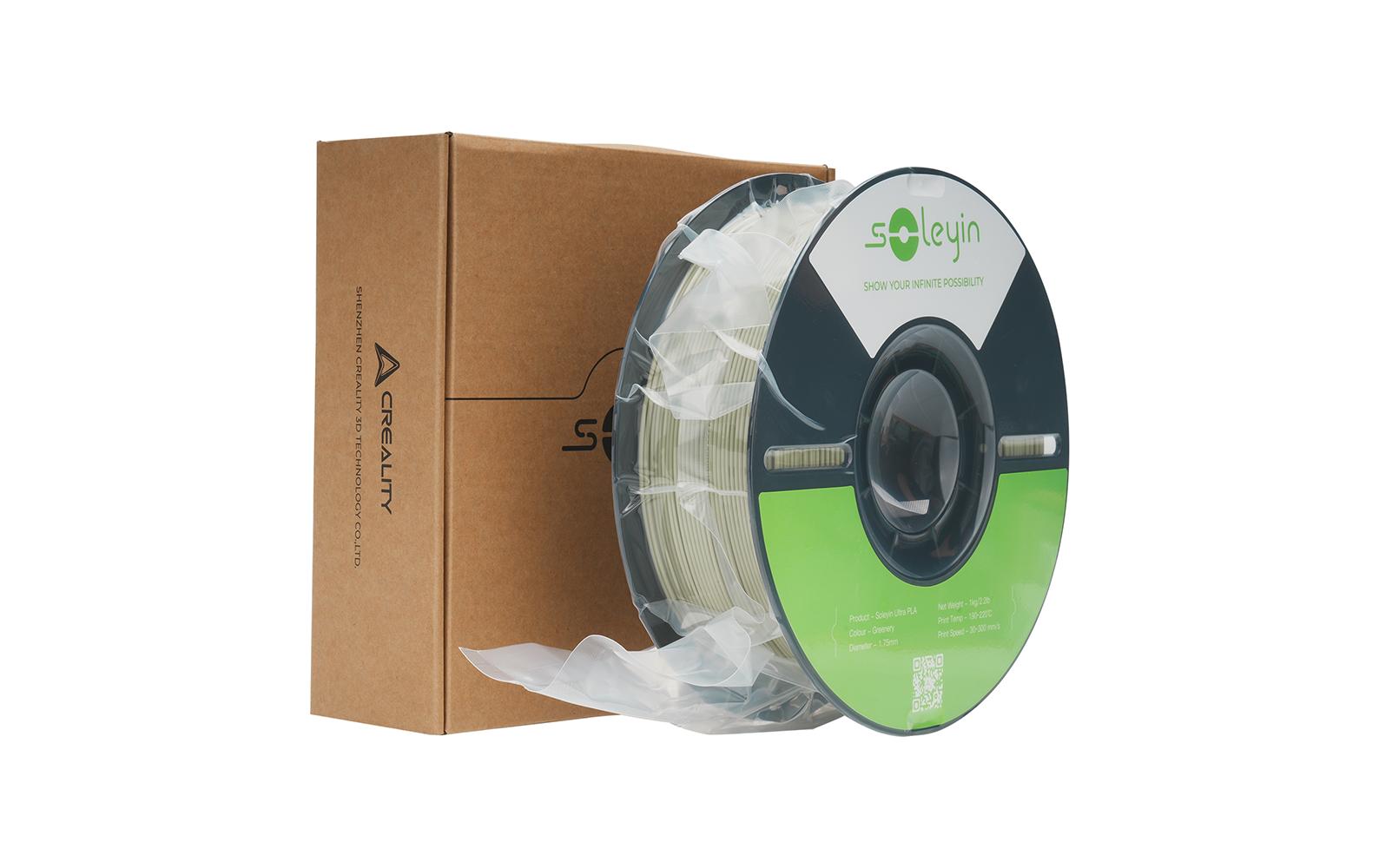 Creality 3D-Drucker-Filament Soleyin Ultra PLA 1,75 mm Grün, 1 kg