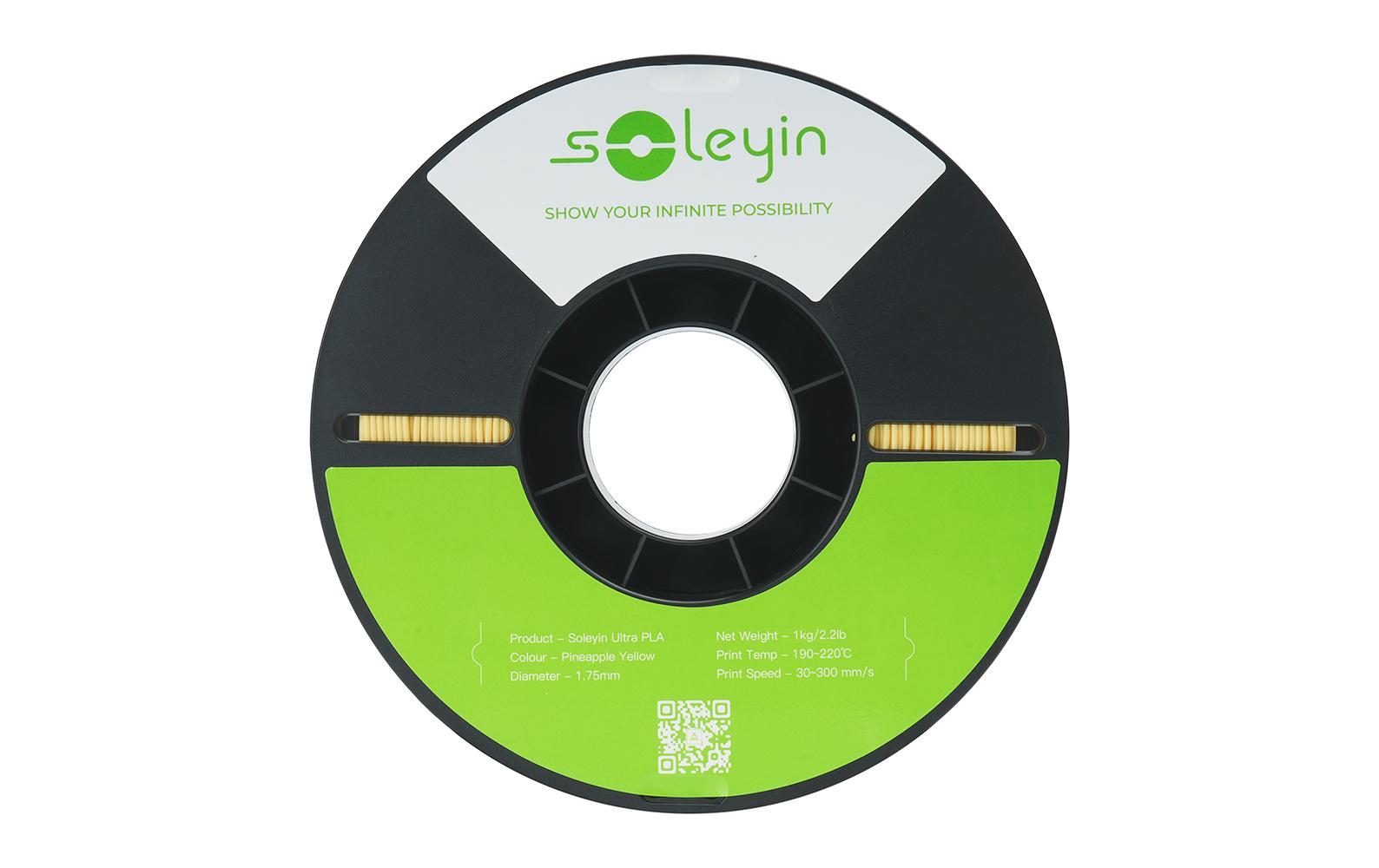 Creality 3D-Drucker-Filament Soleyin Ultra PLA 1,75 mm Gelb, 1 kg