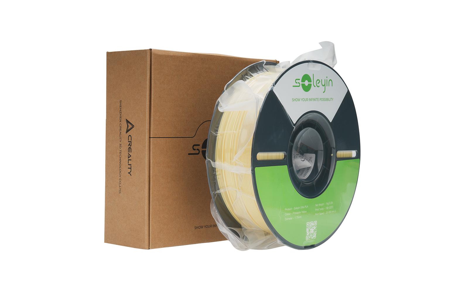 Creality 3D-Drucker-Filament Soleyin Ultra PLA 1,75 mm Gelb, 1 kg